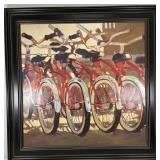 Framed Retro Bicycle Art Print