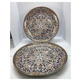 Two 18 Inch Round Chargers