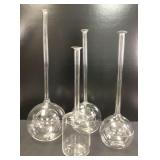 Four Long-Neck Funnel Vases