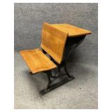 Antique School Seat with Desk