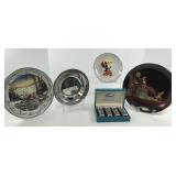 Plates, Silverplate, and Salt & Pepper Shakers