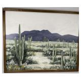 Framed Painting Desert Landscape