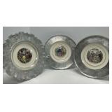 Three Farberware Hammered  Aluminum Trays