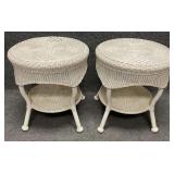 Two Wicker Tables
