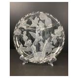 Crystal Hummingbird Platter