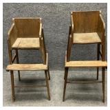 Two Primitive High Chairs