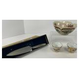 Three Decorative Asian Hand Painted Pieces