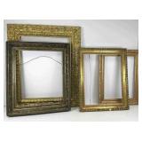 Four Antique Ornate Gold Tone Frames