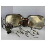 Sixteen Pieces of Vintage Silver Plate