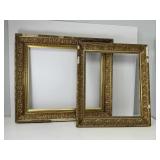 Two Antique Wood and Gesso Frames with Damage
