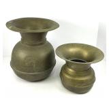 Set of Vintage Brass Tobacco Spittoons