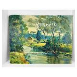 Vintage Original Painting By S Wolf