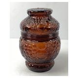 Amber Glass Canister Jar