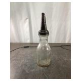 Antique Glass Motor Oil Bottle