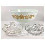 Pyrex Mixing Bowl and Glass Juicers