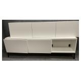 Two White Horizontal Cabinets