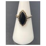 10 KT Vintage Onyx Ring