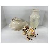 Two Ceramic Vases and Bank