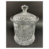 Heavy Cut Lead Crystal Cookie Jar With Lid