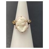 10 KT Vintage Cameo Ring