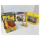 Vintage Lunch Boxes Tin Basket, Figurine