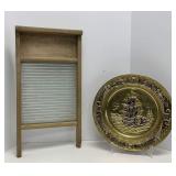 National Washboard and Brass Tray