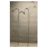 Two Double Hook Shepherd Hooks