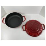 Bruntmor 2 in1 Enameled Cast Iron Pan