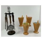 Vintage Carousel Bar Set and Cups