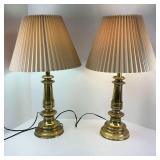 Set of Two Brass Lamps