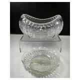 Two Clear Vintage Glass Bowls
