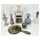 Assorted Bottles, Trinket Egg & Mirror