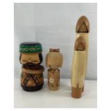 Vintage Wood Japanese Dolls