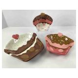 Ceramic Cupcake Serving Bowls