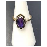 10 KT Vintage Amethyst Ring