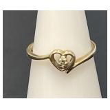 Tiny Heart Diamond Ring