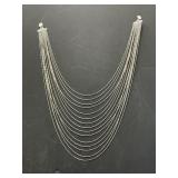 Designer Sterling Waterfall Necklace