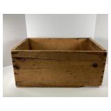 Wooden Crate and Wicker Planter