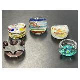 Five Ladies Glass Fashion Rings
