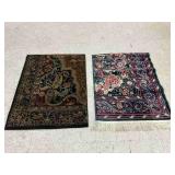 Two Small Multi Colored Rug Mats