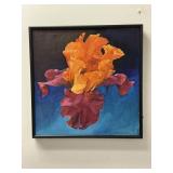 Iris Oil on Canvas Signed Chad Hughes