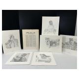Collection of Six Different Sketches