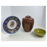 Cookie Jar with Lid and Two Bowls