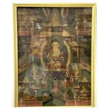 Tibetan Buddhist Artwork Hand Painted on Cloth