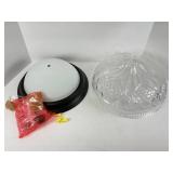 Ceiling Fixture & Waterford Chandelier Globe Bowl