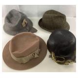Vintage Wool Fedoras and Ladies Hat