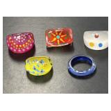 Five Lucite Ladies Fashion Rings