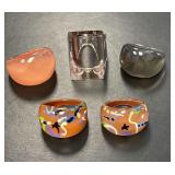 Five Lucite Ladies Fashion Rings