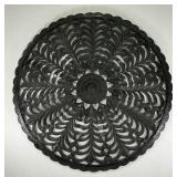 Large Round Wood Carved Medallion Wall Panel