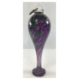 Blackberry Swirl Blown Glass Ornament